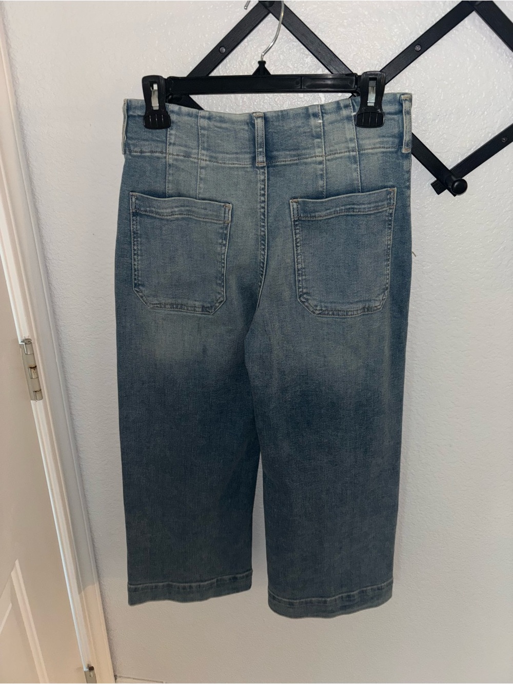 Anthropologie Maeve The Colette Crop Wide Leg Jeans Light Wash 27P - Picture 6 of 6